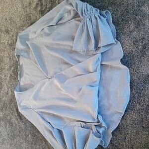 The Impeccable Pig wrap top with ruffle sleeves